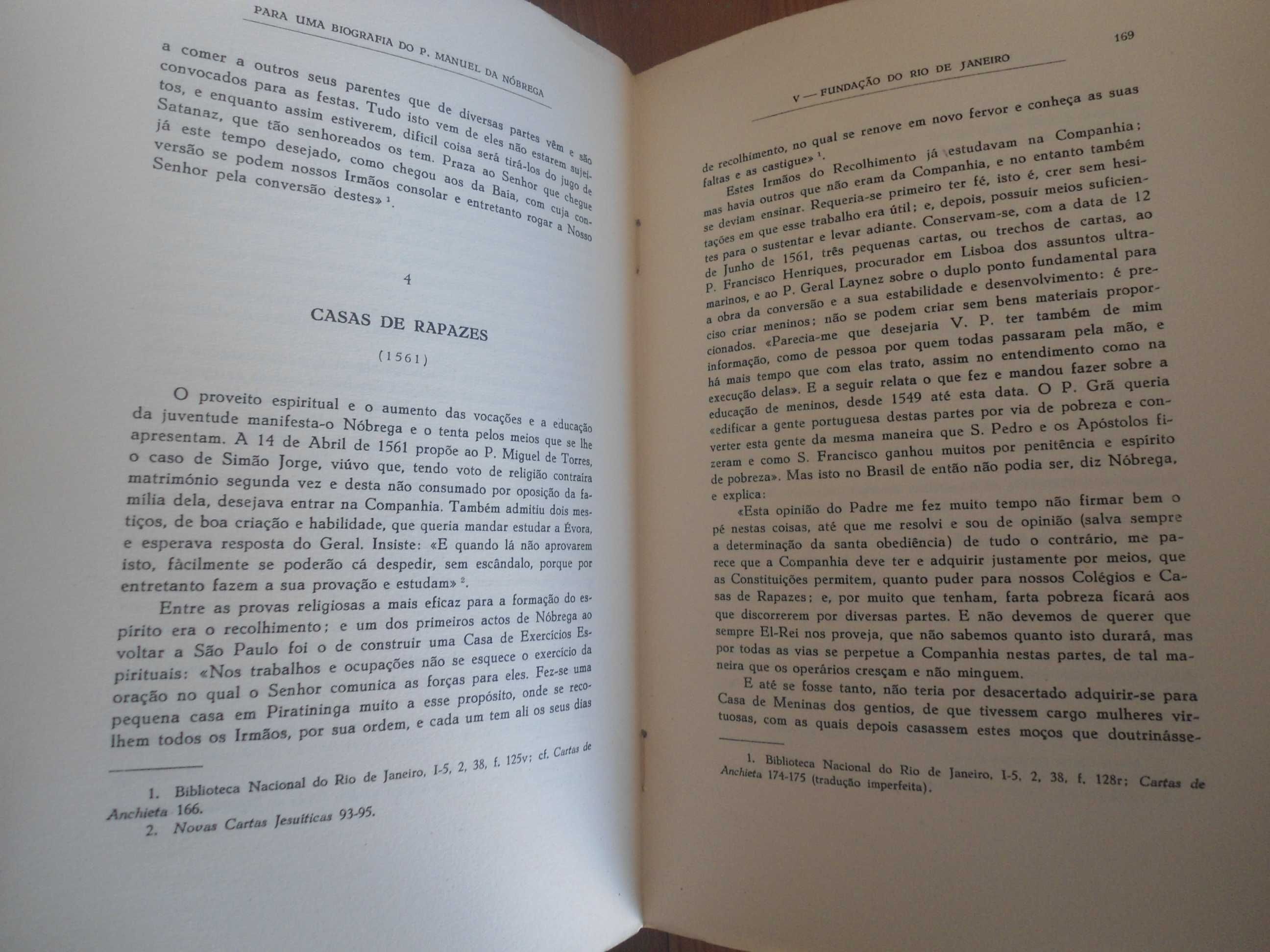 Breve Itinerário para uma biografia P. Manuel da Nóbrega-Serafim Leite