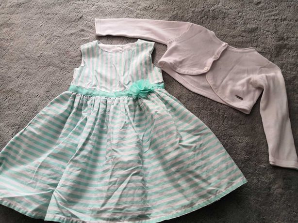 Sukienka i bolerko dla dziewczynki, rozmiar 92