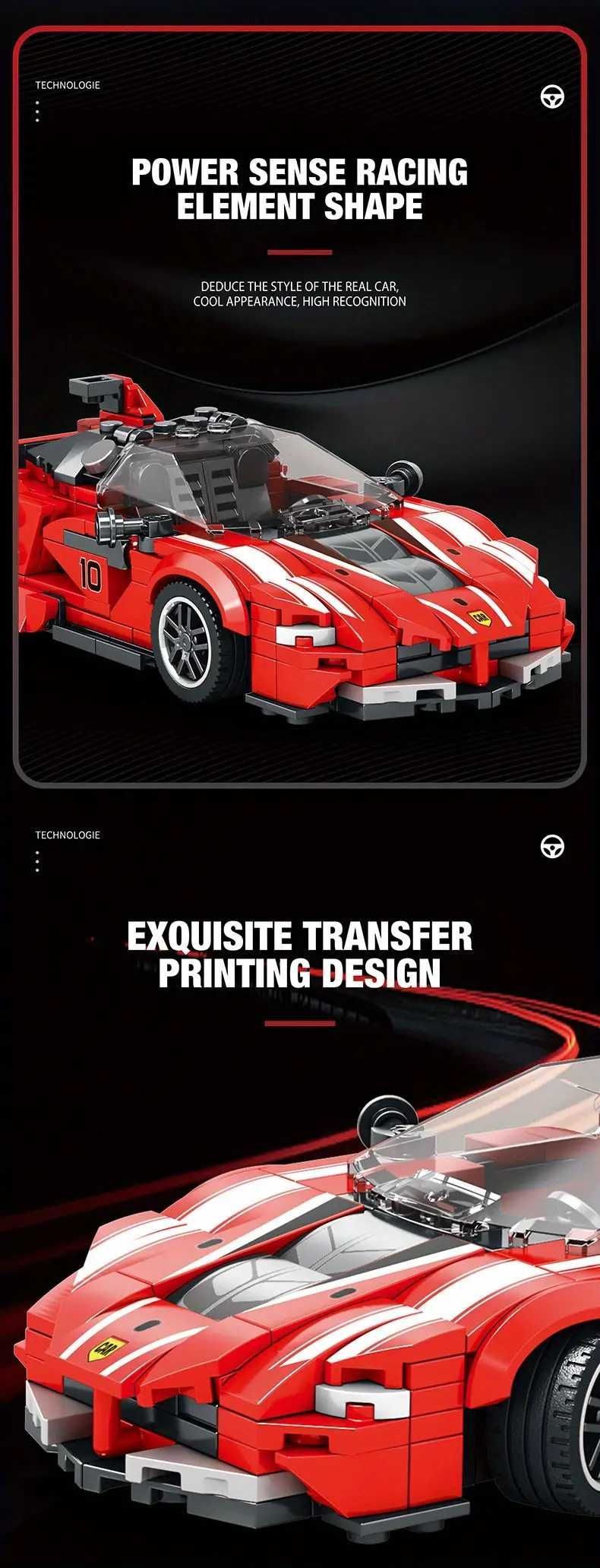 Ferrari FXX-K V2 REOBRIX technologie 686 kompatybilne z lego