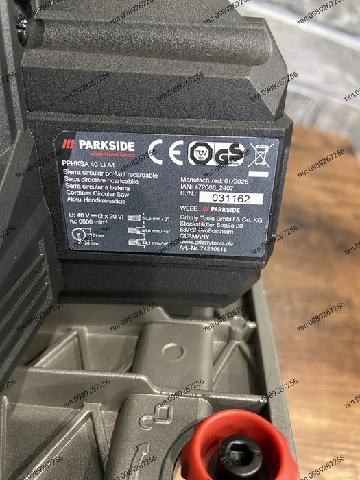 Акумуляторна ручна дискова пилка PARKSIDE PERFORMANCE PPHKSA 40-Li A1