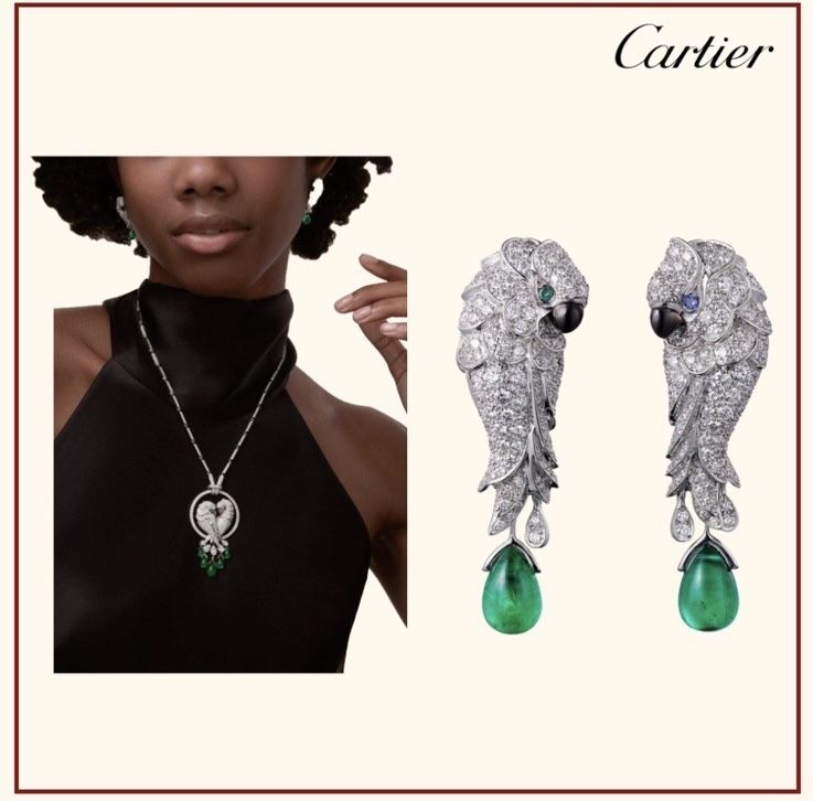 Золотые серьги Cartier Les Oiseaux Liberes с бриллиантами 2 карата.