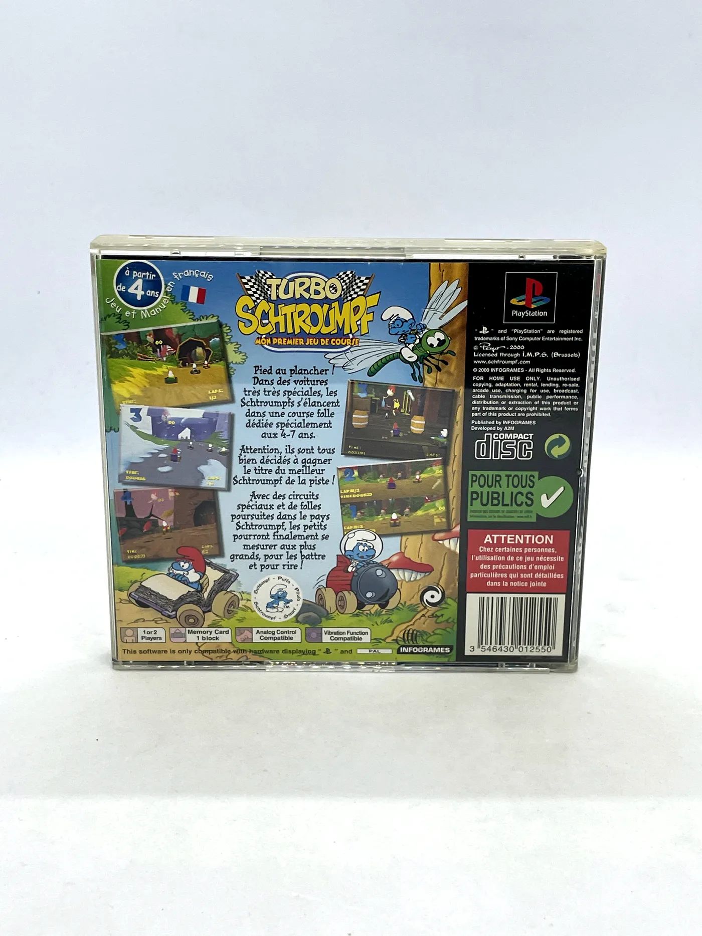 3, 2, 1, Smurf PS1 PSX Po Angielsku