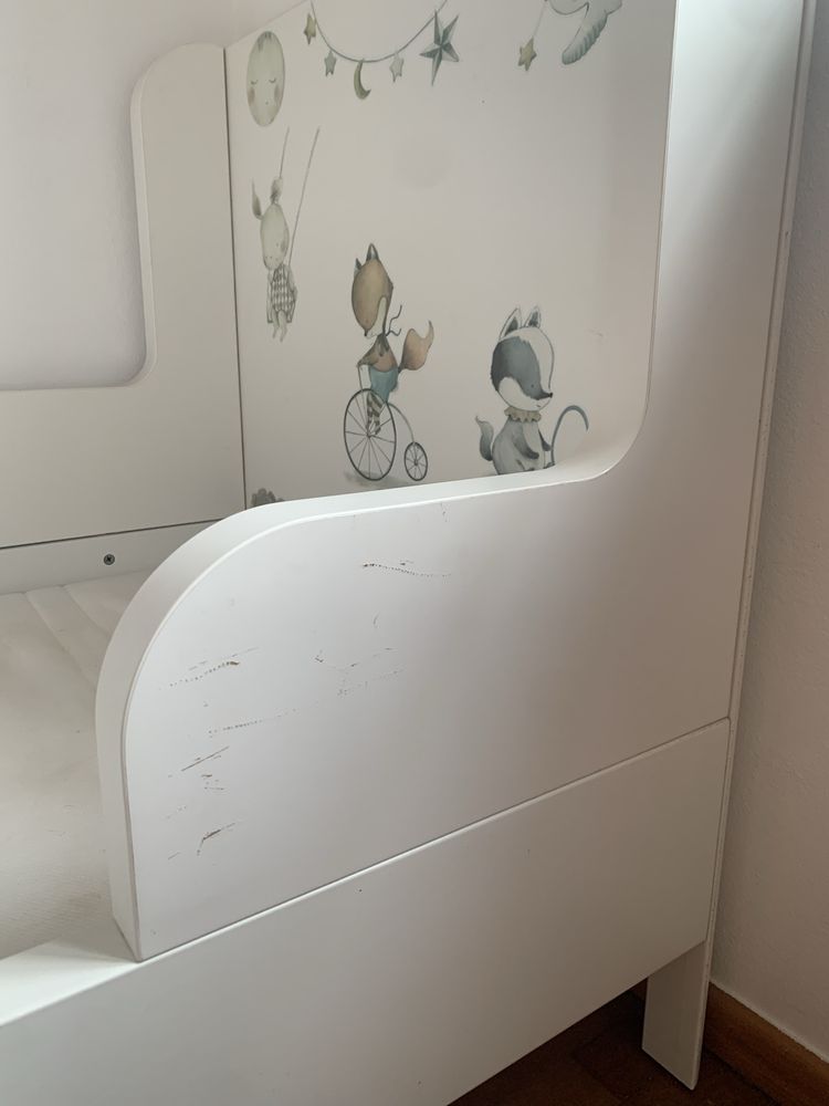 Cama extensivel Ikea Busunge + colchão de espuma