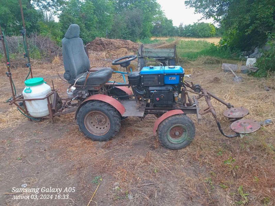 Мототрактор з мотоблока Зубр