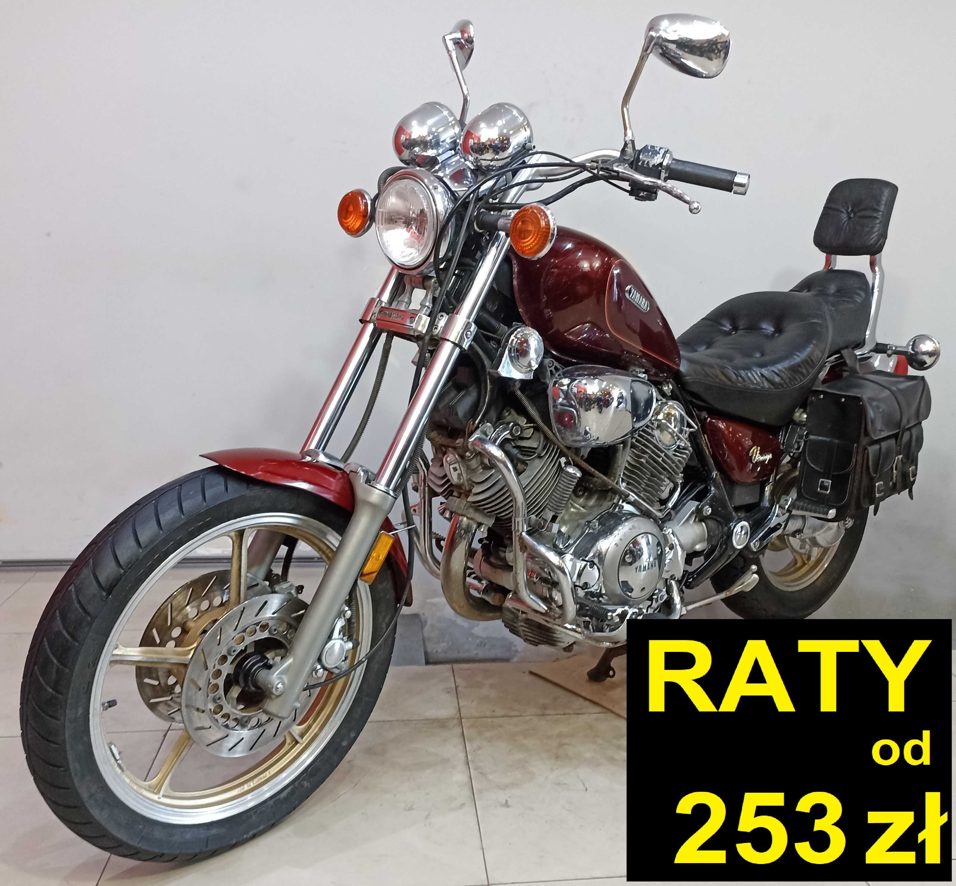 Yamaha XVS 750 VIRAGO 1992rok chopper SKÓRZANE SAKWY