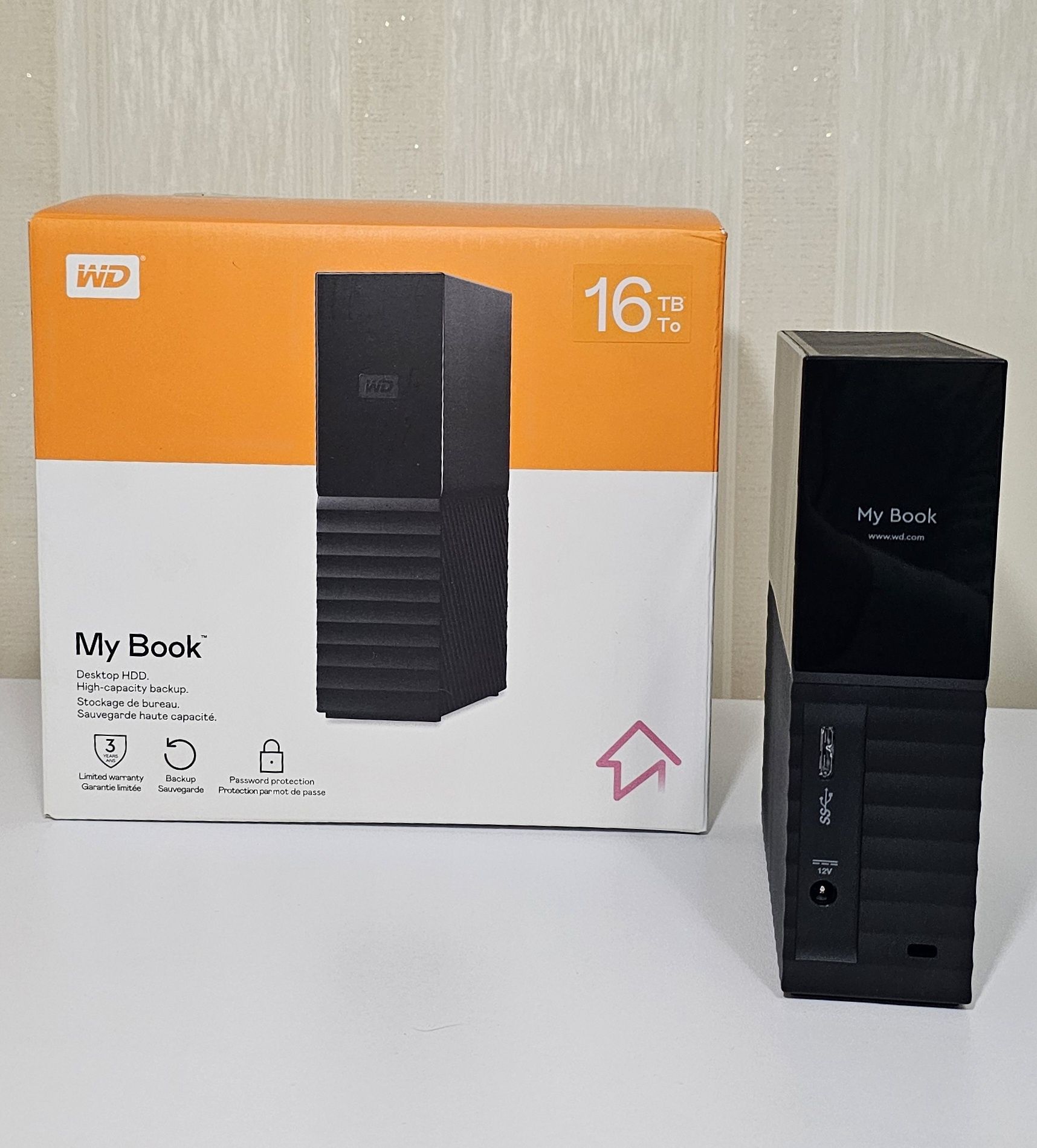 Внешний жесткий диск 3.5" USB 16.0TB WD My Book Black (WDBBGB0160HBK-E