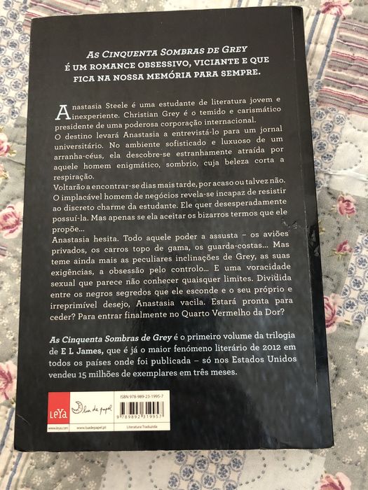 Livro as cinquenta sombras de Grey