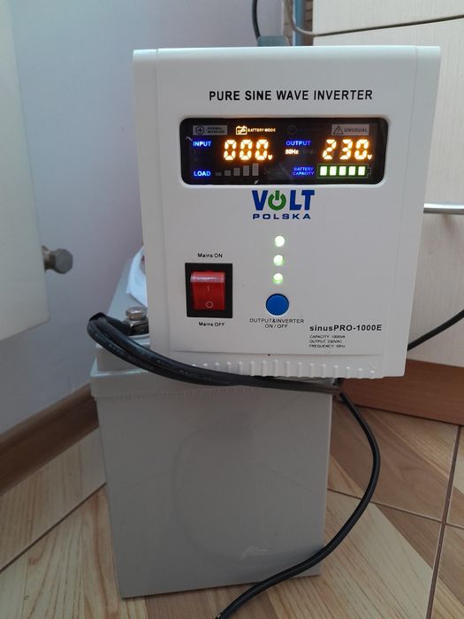 інвертор дбж Volt polska sinus pro 1000e + акб 100ah gel