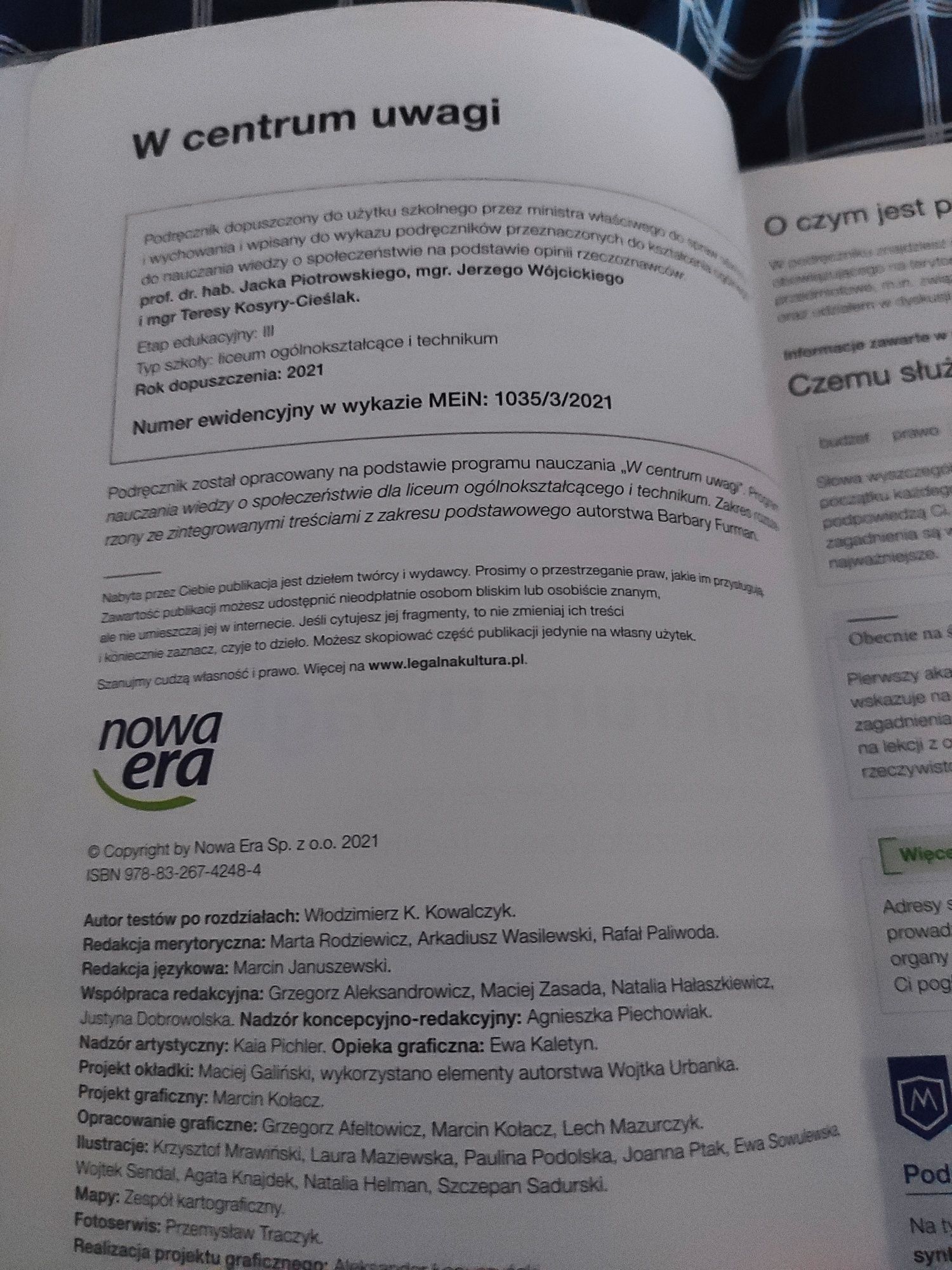 W centrum uwagi 3 podręcznik wiedzą o społeczeństwie