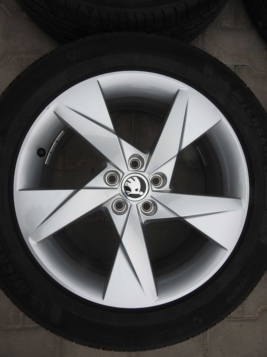 4x 17" 5x100 ET 40 6,5J Alufelgi SKODA Oryginał 20rok Jak NOWE