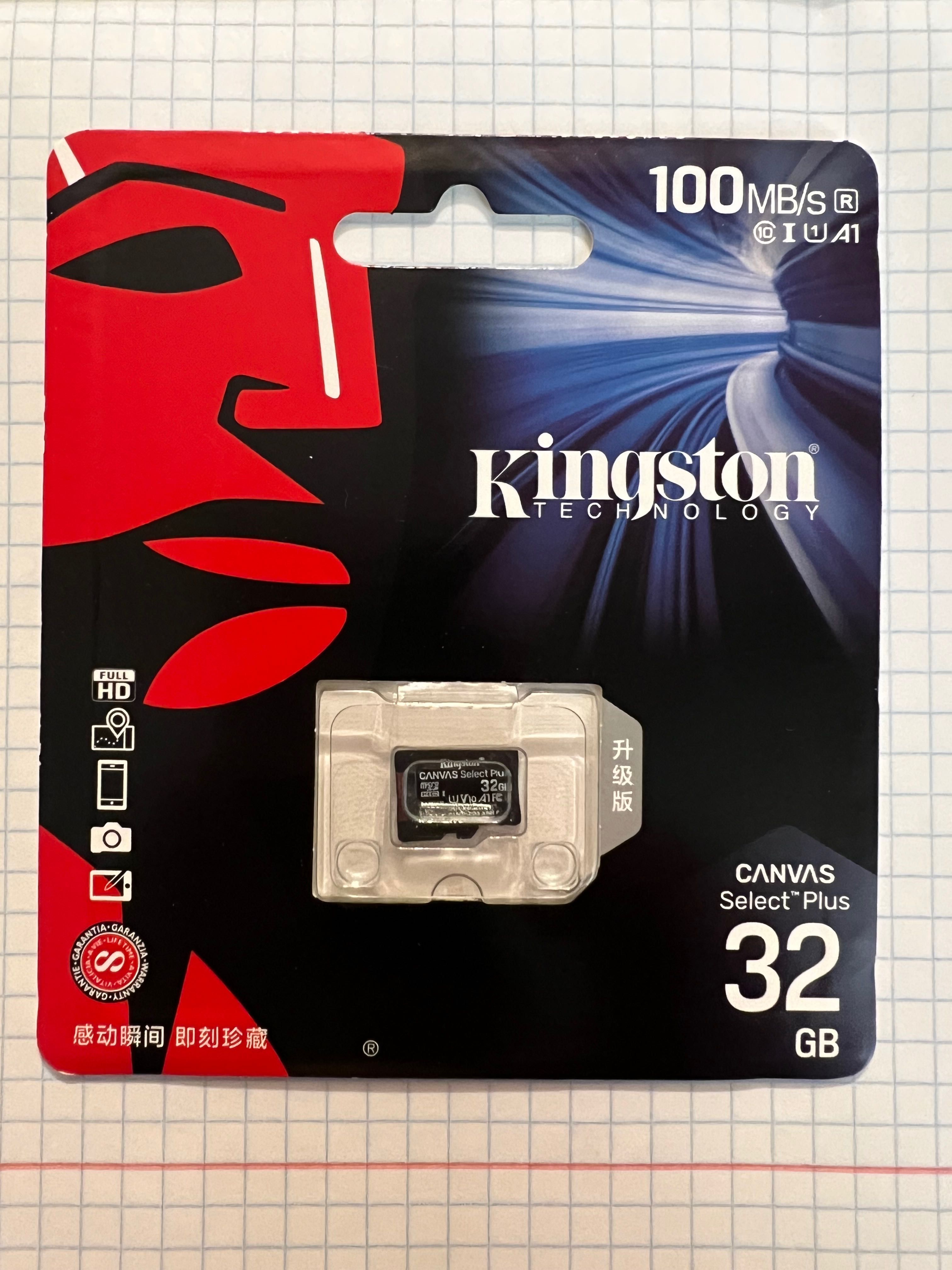 Карта памʼяті microSD Kingston Canvas Select Plus на 32gb