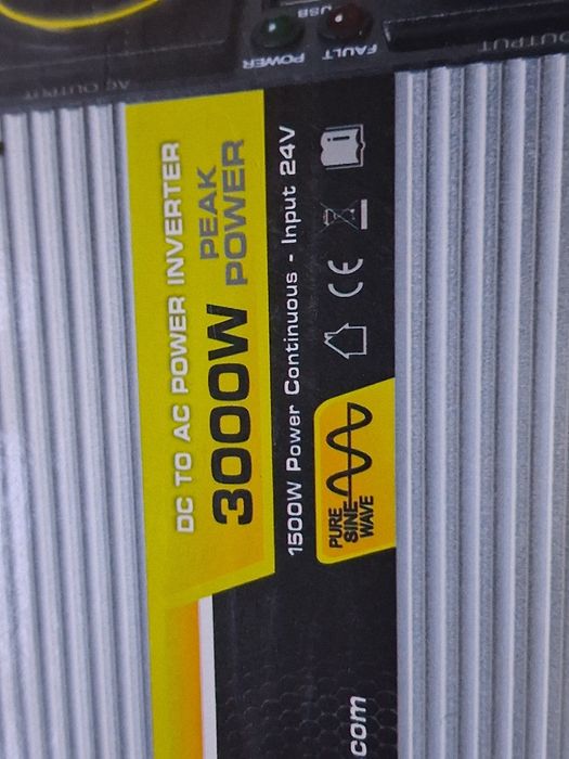 3000вт Чистый Синус. 24/220, Микроволновка, Холодильник, Котел, Насос