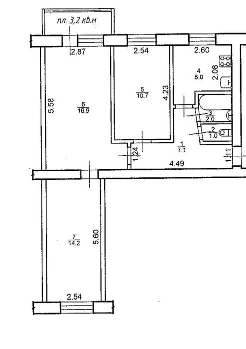 Продаж 3 км квартири поруч з стометрівкою