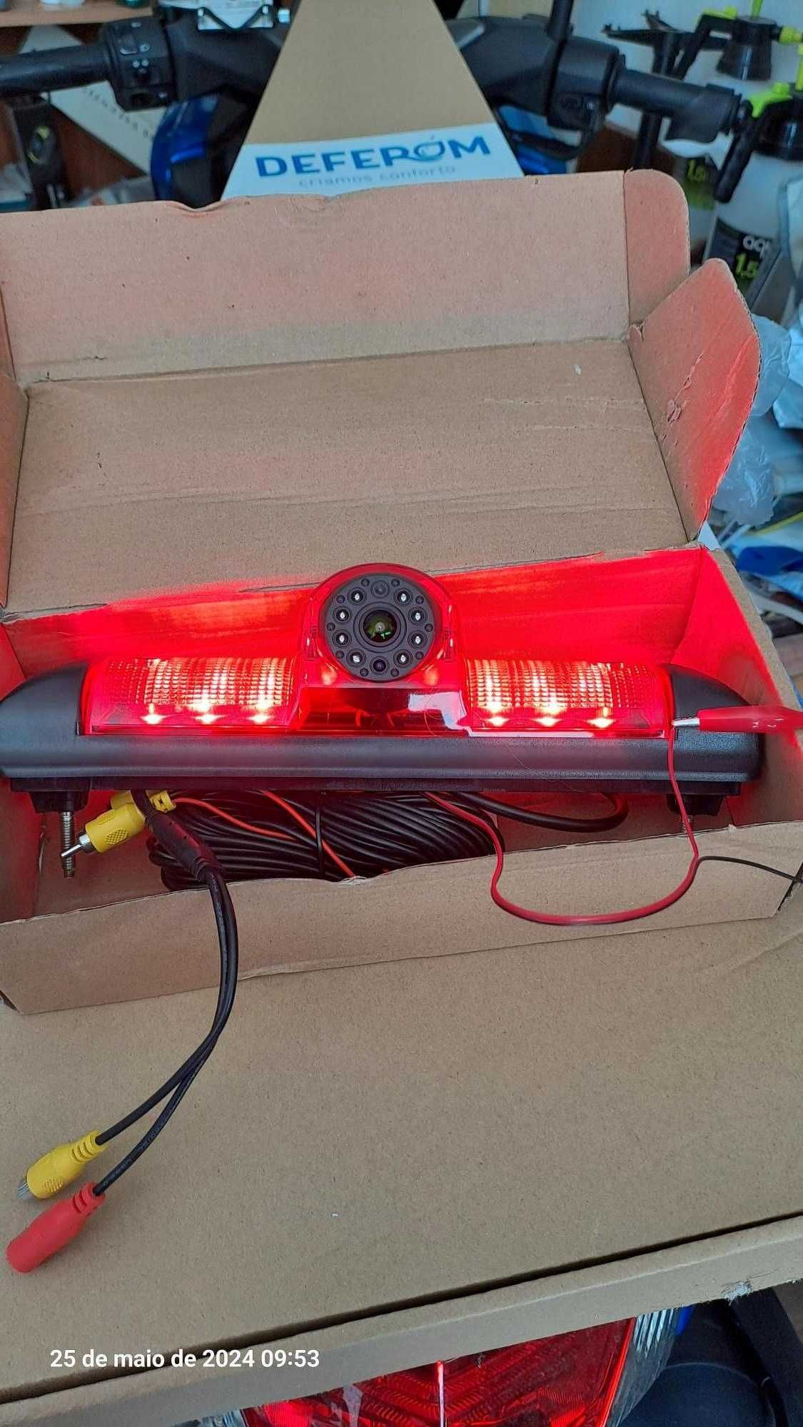 Câmara marcha-atrás, Fiat ducato, boxer,  jumper,  luz de stop em led