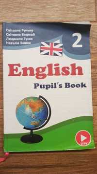 Продам б.у English Pupils Book для 2 класу С.Гунько
