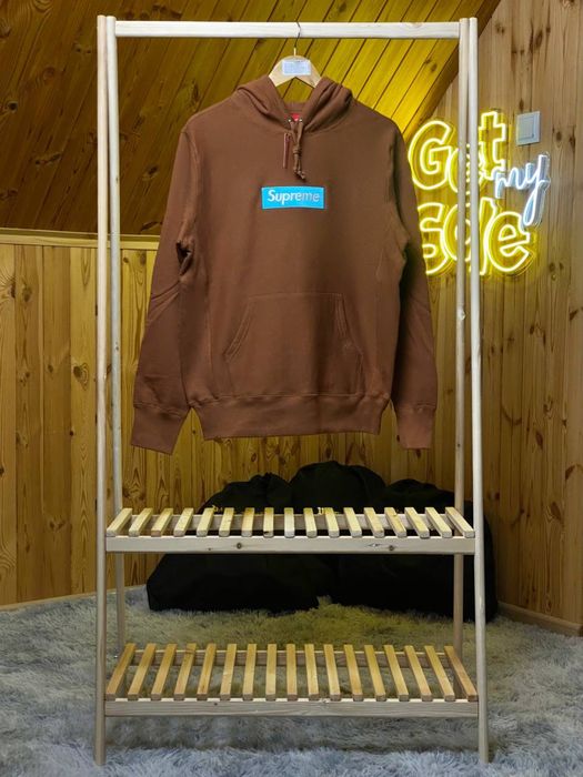 (S-XL) Худі Supreme Box Logo Hooded Sweatshirt (FW17) Rust