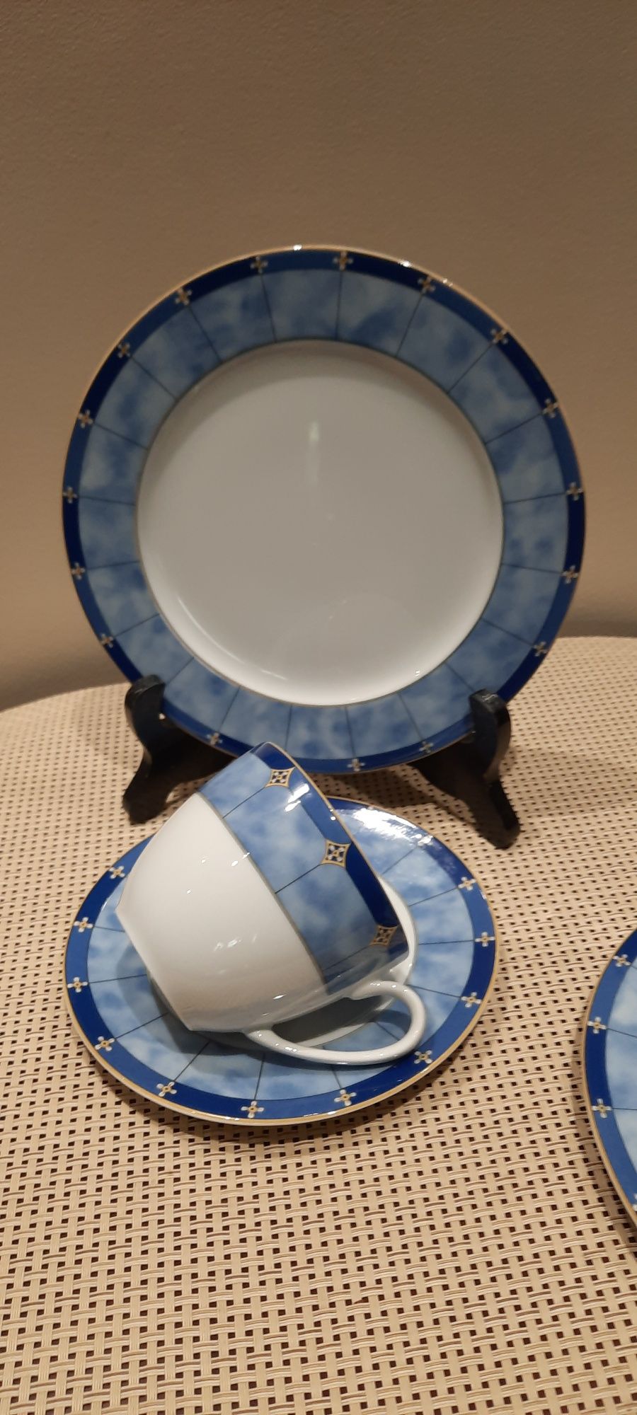 Trio Giesche porcelana śląska