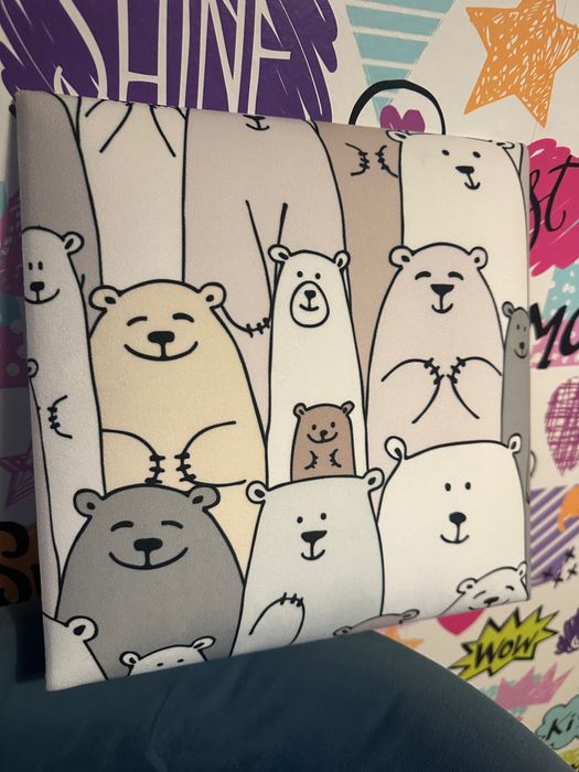 Panel ścienny tapicerowany misie cena za całość