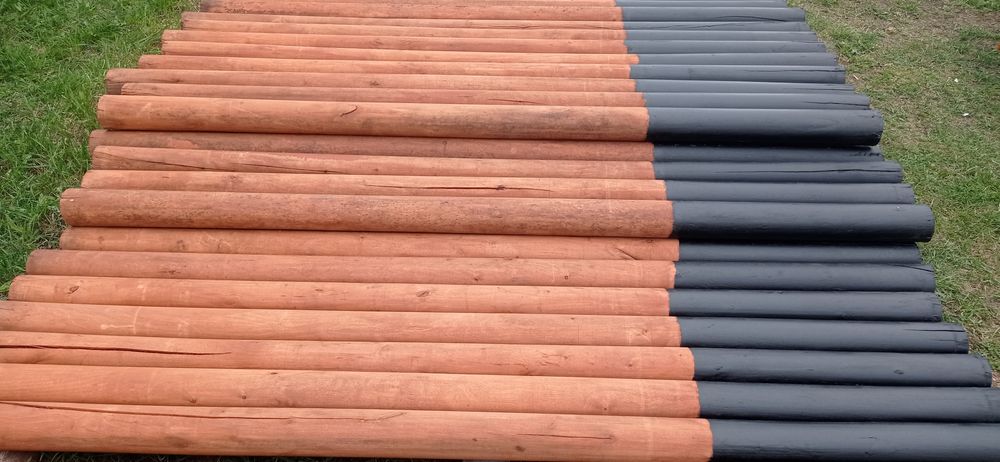 Wałki slupki drewniane ogrodzeniowe