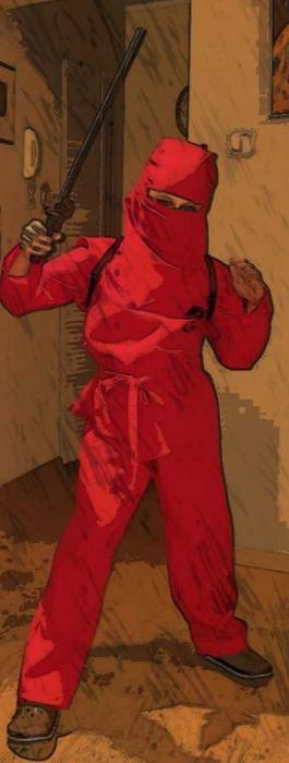 Stroj ninja czerwony na 140cm