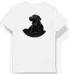 Koszulka męska biała z motywem Flat-Coated Retriever XL