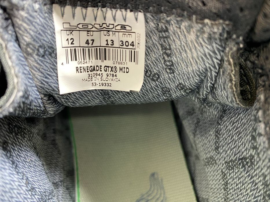 47-30.5см ОРИГІНАЛ 100% Ботинки LOWA Renegade GORE-TEX MID 310945 9784