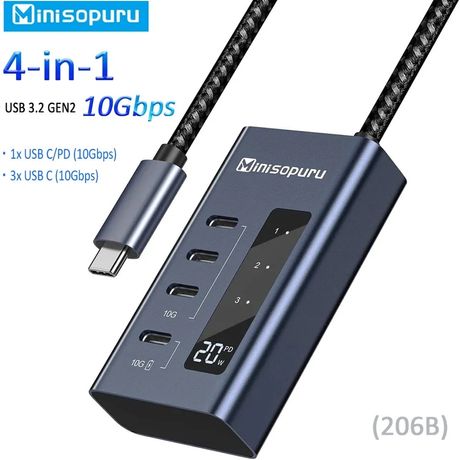 Minisopuru USB-C HUB / Концентратор 10 Гбит/с USB 3.0