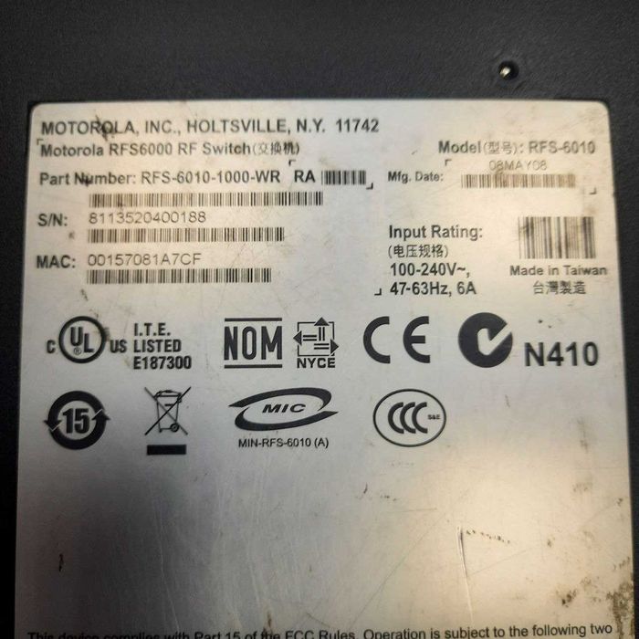 Motorola RFS-6010 бездротовий контролер  + Motorola AP 650 (5шт)