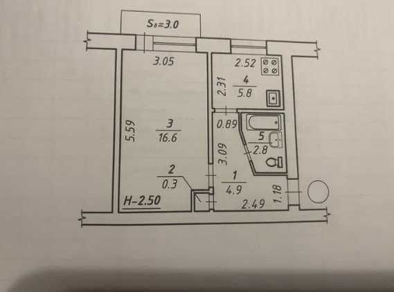 Продаж квартири з ремонтом. Цегла. Площа 33м²