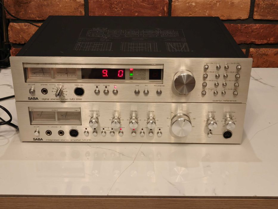 SABA MI-215 + MD292 Wzmacniacz + tuner VINTAGE ! Wycieraczki