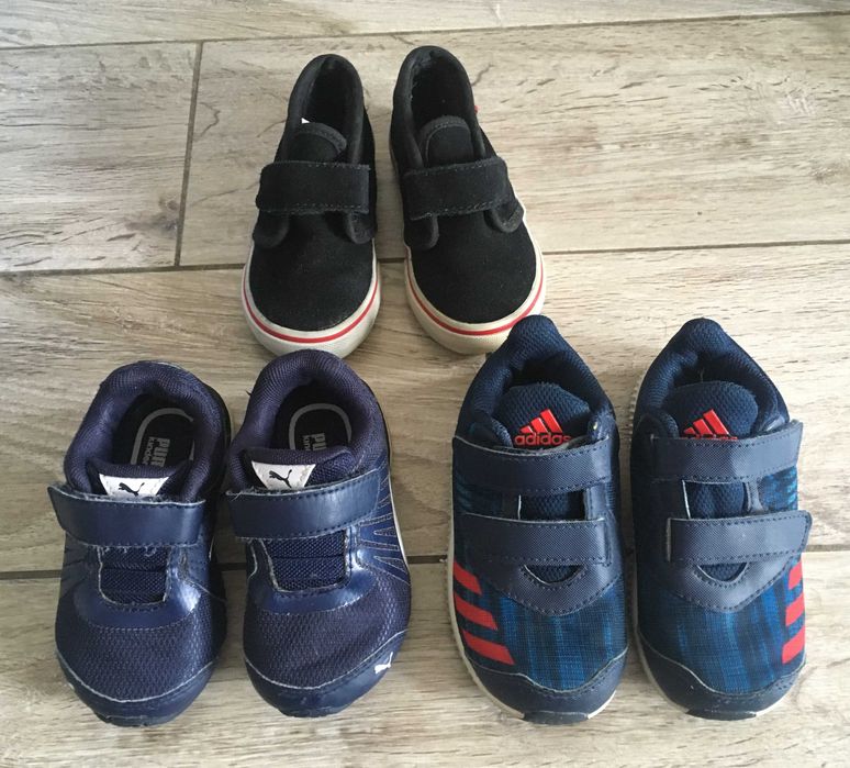 3 pary buty adidasy Puma 20 Adidas 22 trampki Vans