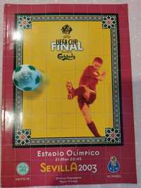 Programa de jogo FC Porto Celtic final taça UEFA 2003