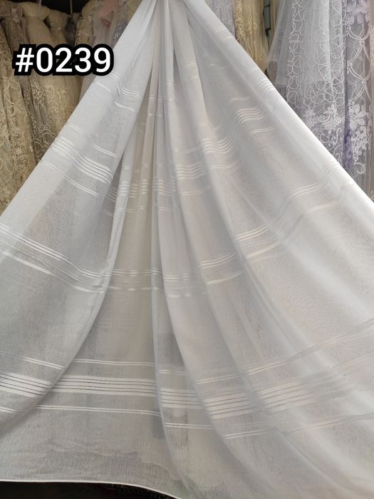 Тюль льон турецький, лен плотная гардины с полосками, штори, занавески