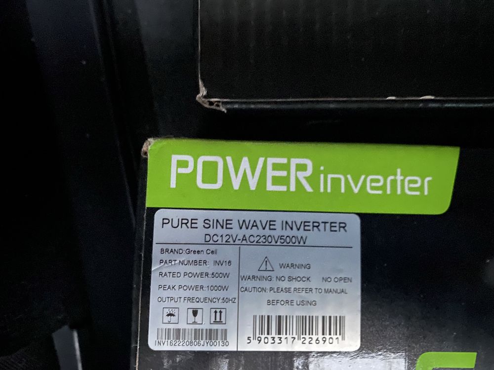Внаявності! Перетворювач 12v 220v green cell 500/1000вт чистий синус