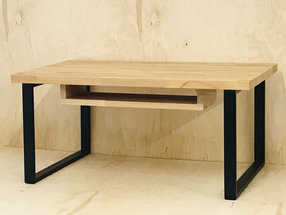Stół z  blatem z litego drewna LOFT