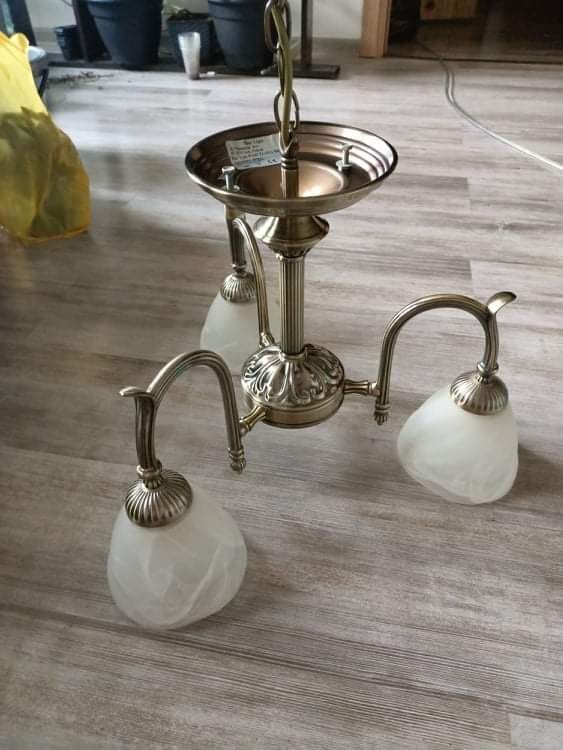 Lampa sufitowa - żyrandol na 3 żarówki oraz 5 żarówek