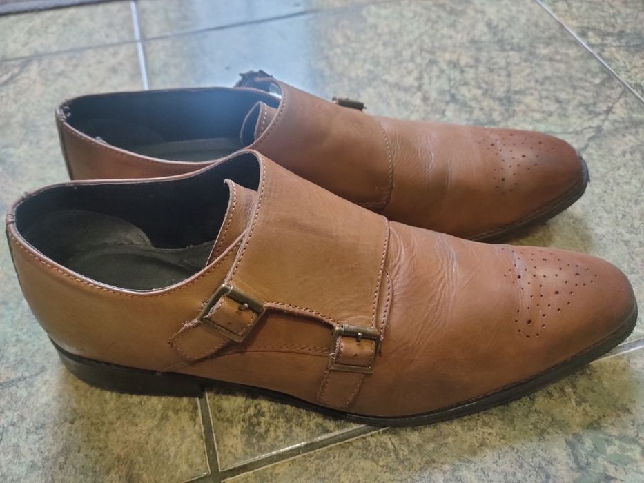 Туфли кожаные дабл монки 46 размер
