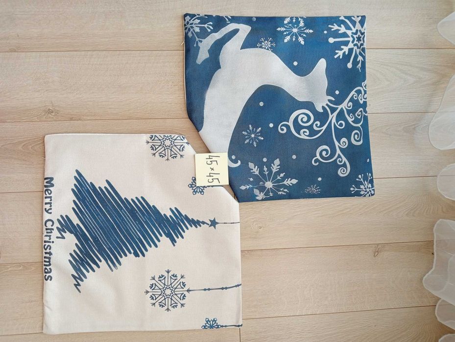 Zestaw nowych 2 szt poszewek dekoracyjnych na wymiar 45x45 cm