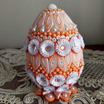 Jajo wielkanocne ręcznie robione, quilling, eleganckie