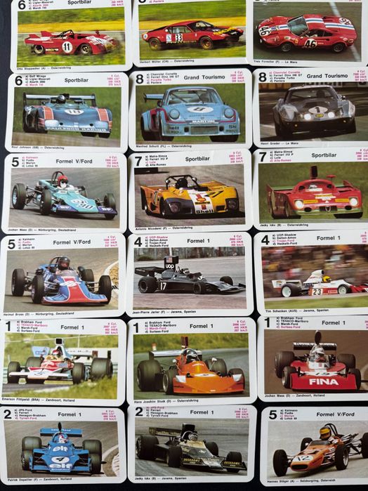 Karty z lat 90 Formuła 1 F1 samochody