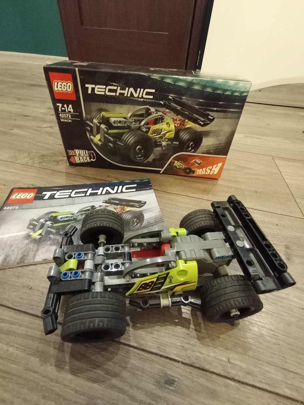 LEGO Technic 42072 żółta wyścigówka Jak Nowe