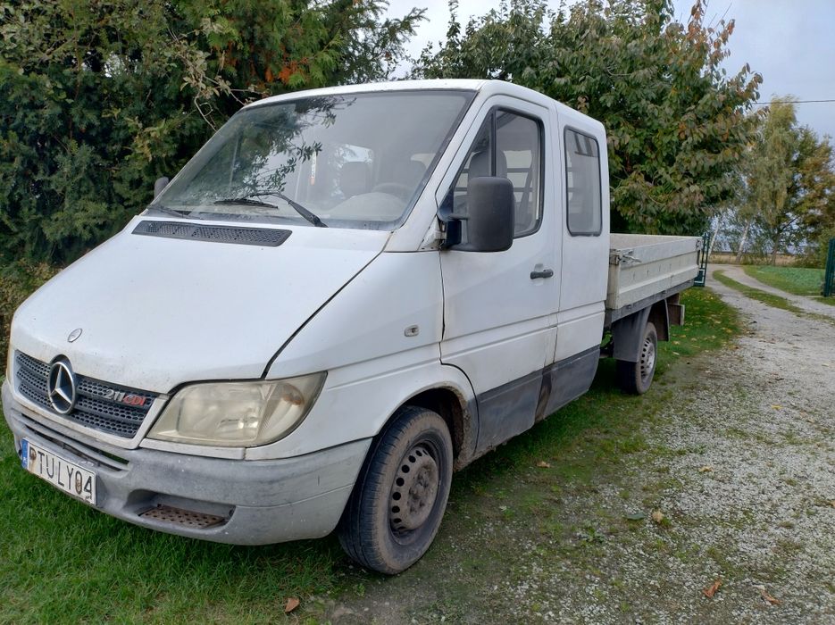 Mercedes Sprinter 2.2 CDI Doka DUBEL kabina hak 7 osob LT brygadowka
