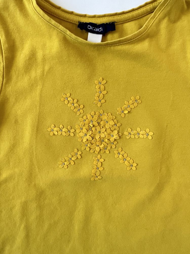 Okaidi T-shirt żółty rozm. 110 cm, 5 lat