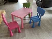 Stolik oraz 3 krzesełka Ikea dla dzieci