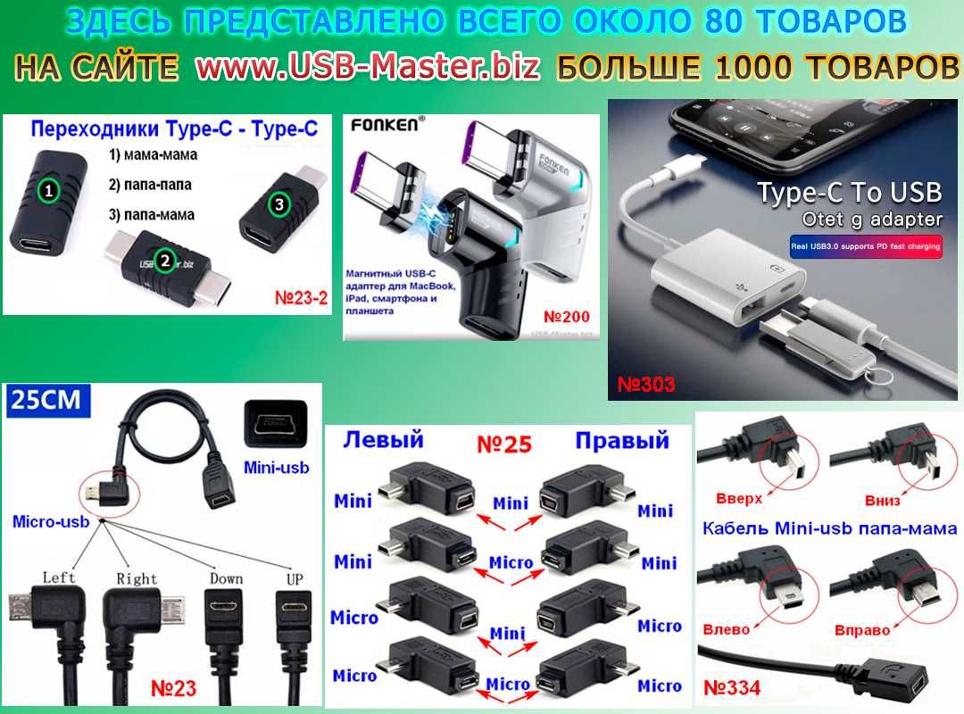 USB-Хаб-Type-C-Apple-Lightning-HDMI-VGA-DVI-AUX-3.5-iPhone-Lan-SATA