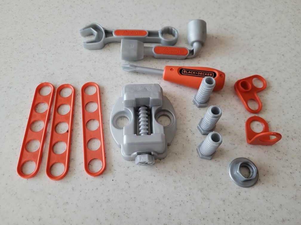 smoby 360202 black decker narzędzia wózek