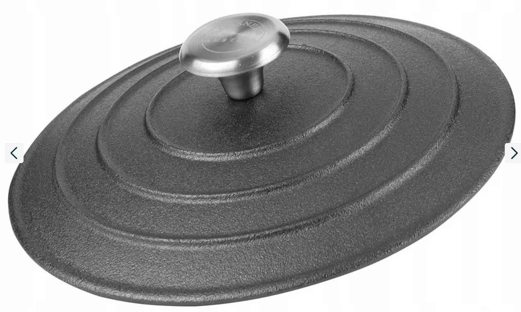 ŻELIWNY Garnek 4 L do Pieczenia Kociołek 24 cm Indukcja Gaz