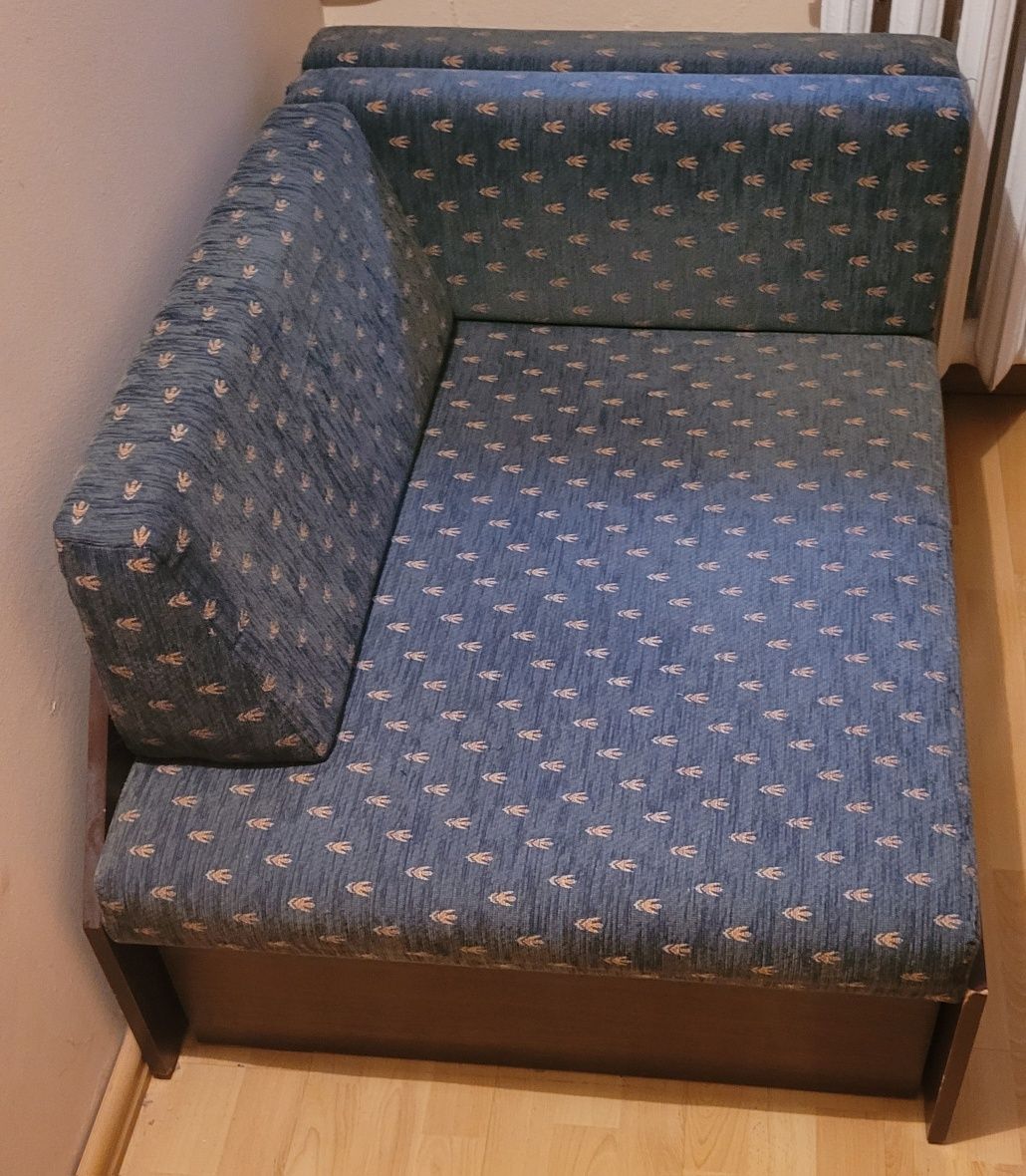 Kanapa narożna jednoosobowa z funkcją spania z pojemnikiem  190×80