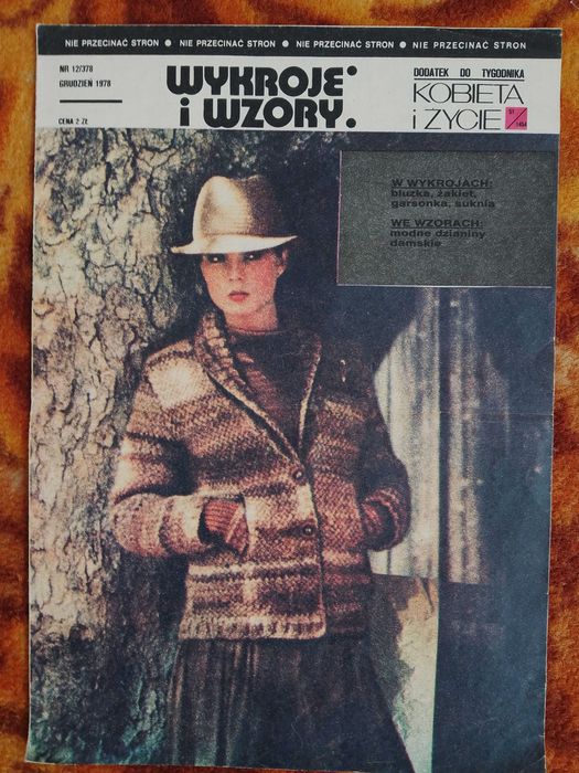 Wykroje i wzory tygodnika Kobieta i Życie 12/1978