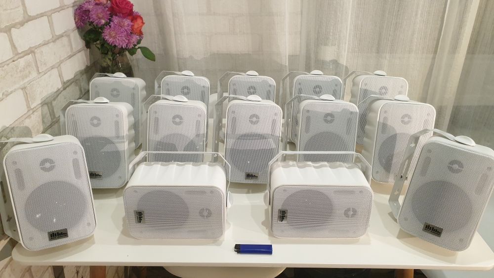 12 штук. Фоновая акустика, подвесные колонки, мониторы. 30w.
